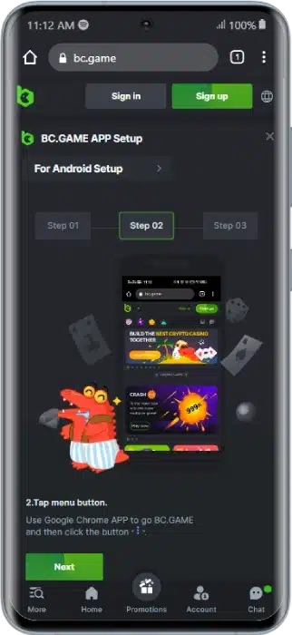 BC Game APK rewards screenshot